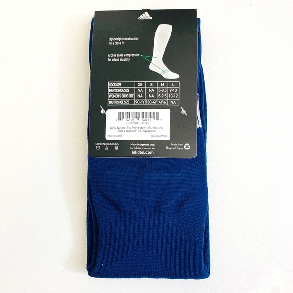 Adidas Metro IV Soccer Socks Men's Unisex M Kids 6 - Picture 3 of 5